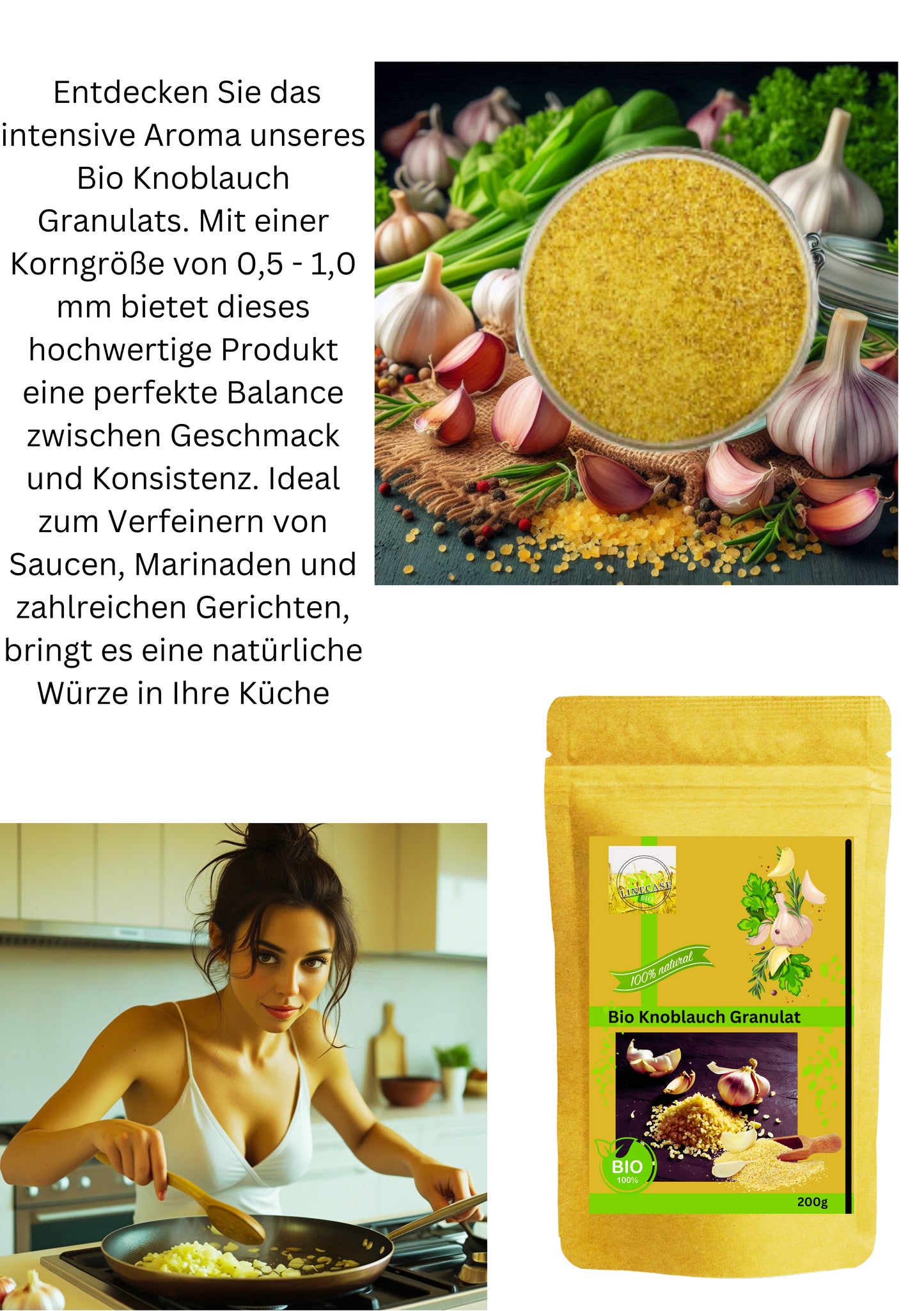 Linecase Bio Knoblauch Granulat 200g
