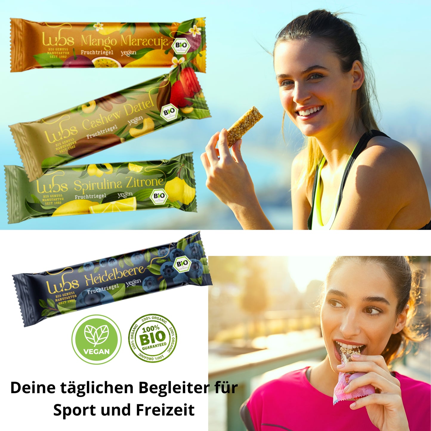Lubs Fruchtriegel 2x gemischte Box| Probier Mix