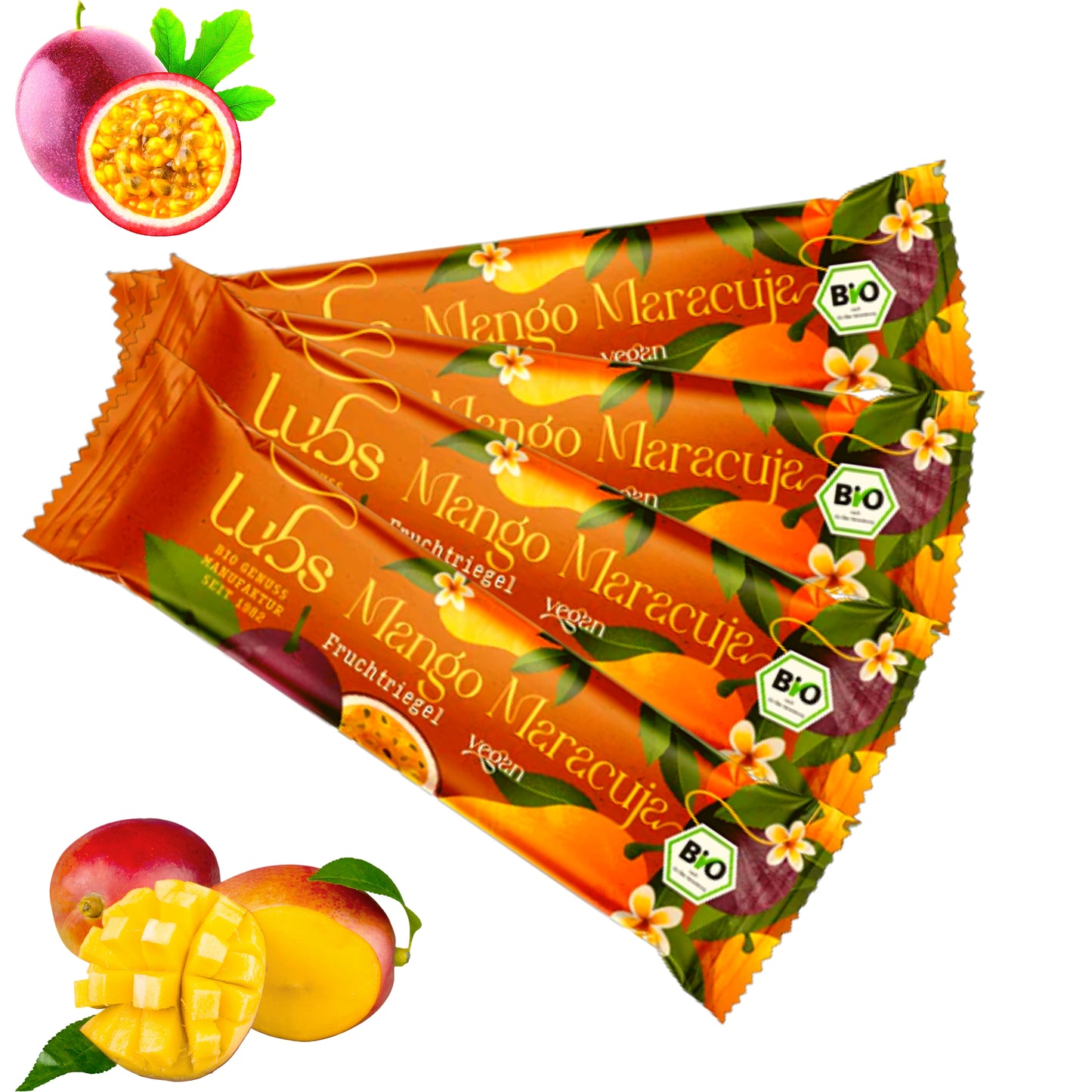 Lubs Bio & Vegan Fruchtriegel Mango Maracuja