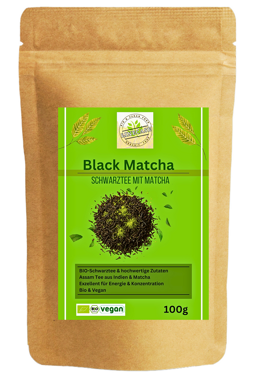 Linecase Black Matcha | Schwarztee mit Matcha 100g