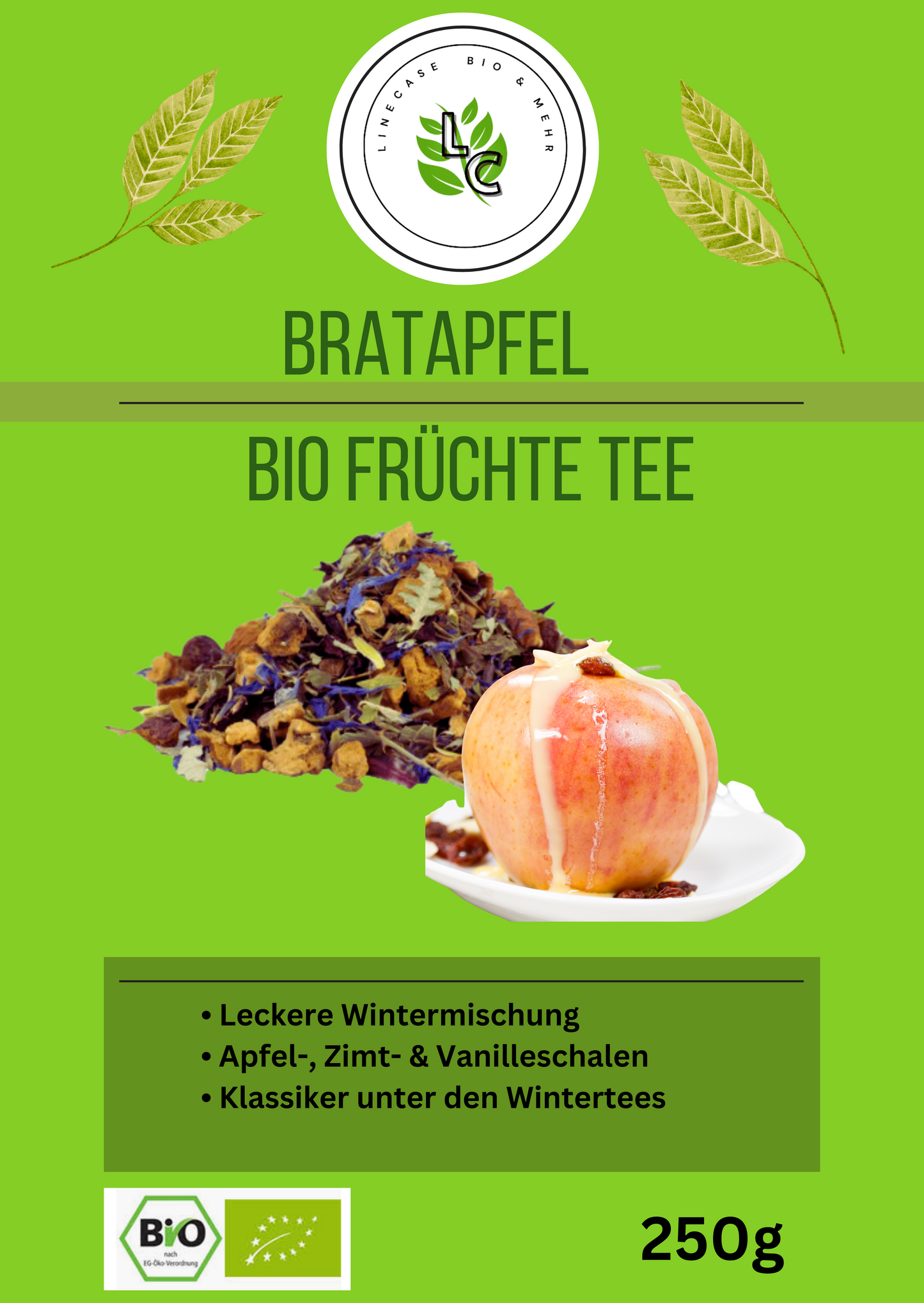 Linecase-Bio Bratapfel loser Früchte Tee