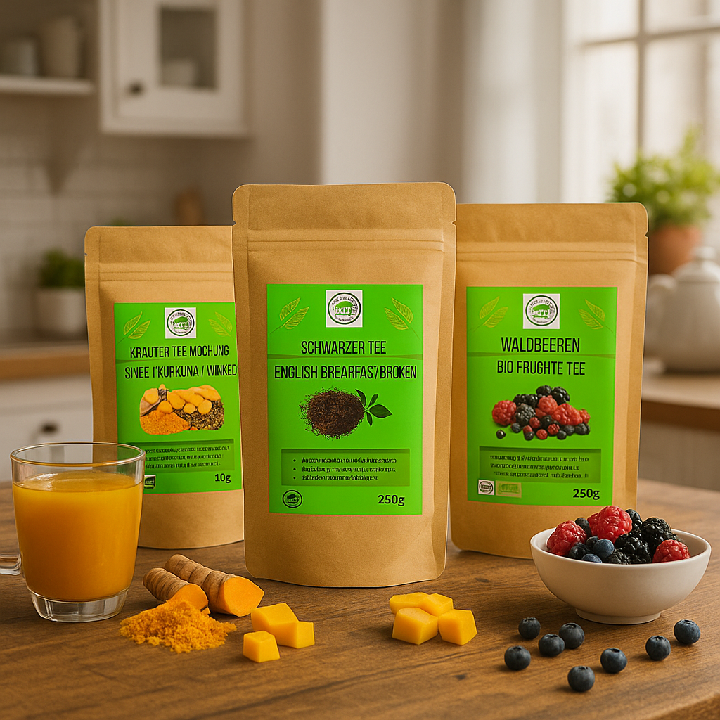 Tee Aktion - 3x250g loser Tee + Teeflasche Gratis