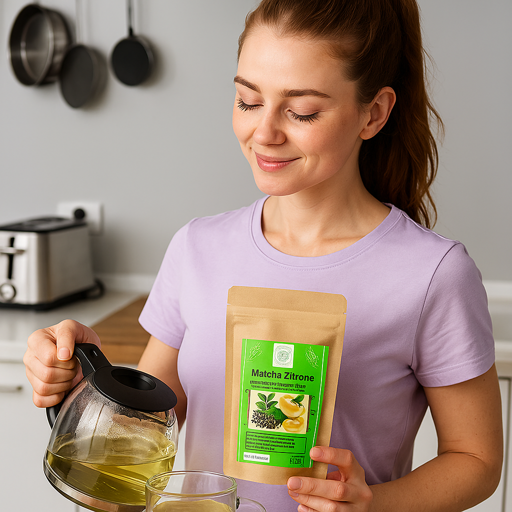 Linecase Bio Grüntee mit Matcha & Zitrone