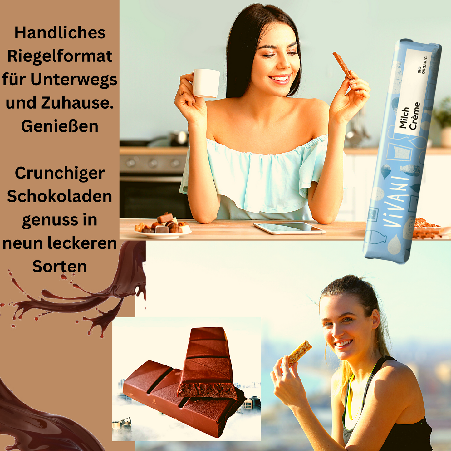 Vivani - Milchcreme Schokoladenriegel 40g