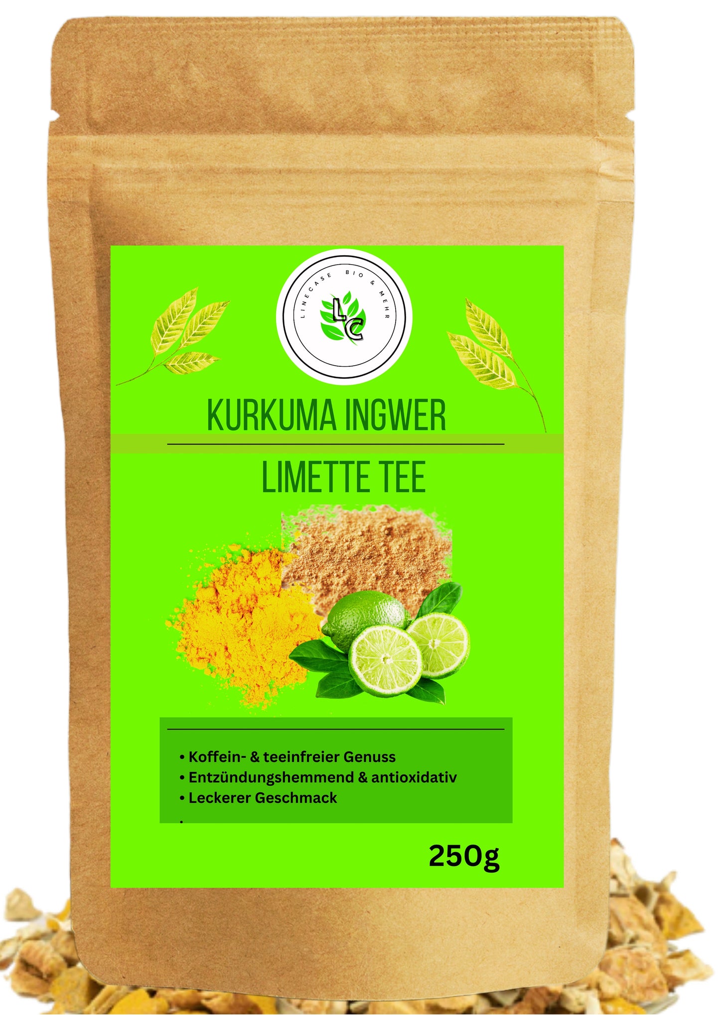 Linecase Kurkuma Ingwer Limette Tee