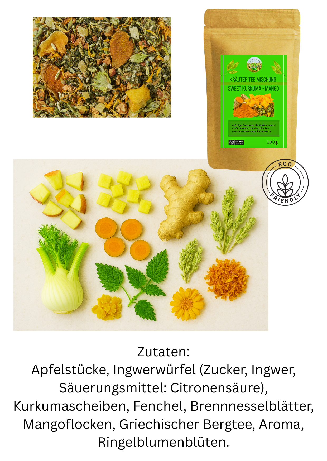 Linecase Kräutertee Mischung Sweet Kurkuma