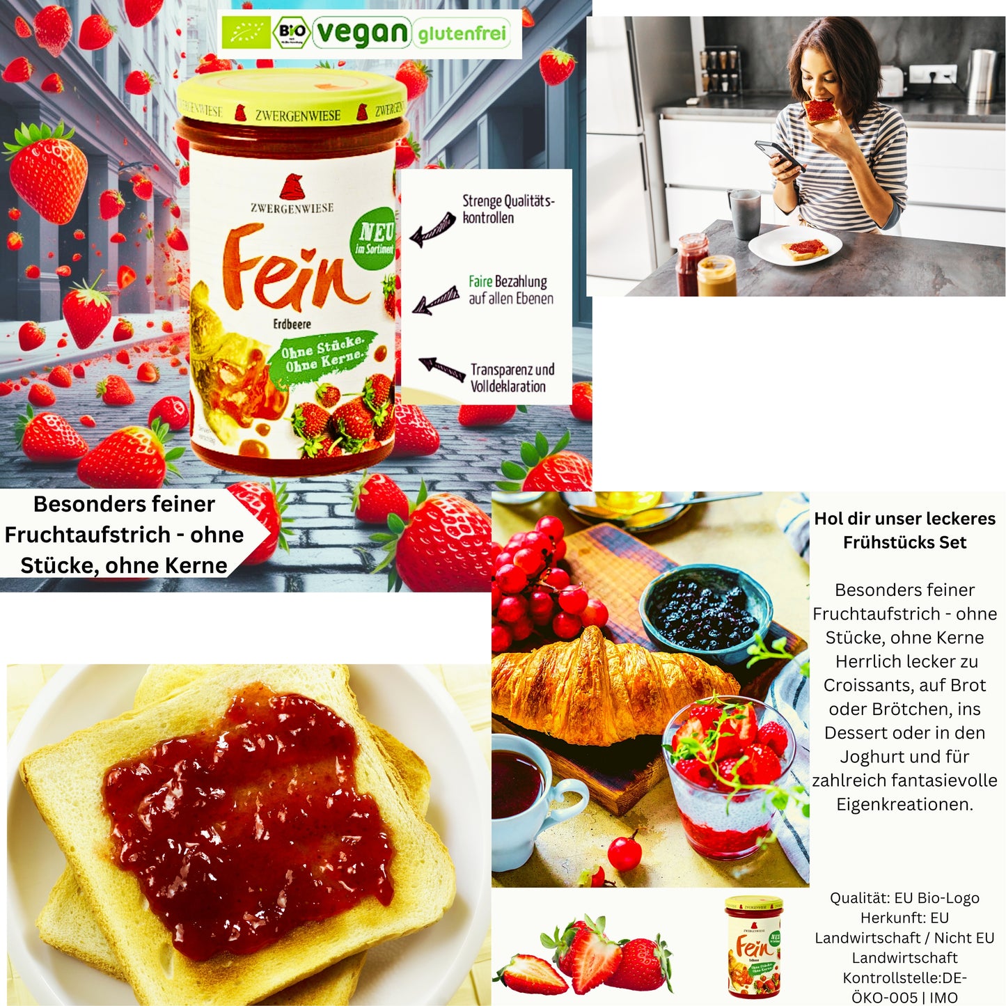 Frühstücks Set| Bio Marmelade| Bio Früchttee| Bio Aufstreich| Fruchtstreich| loser Tee