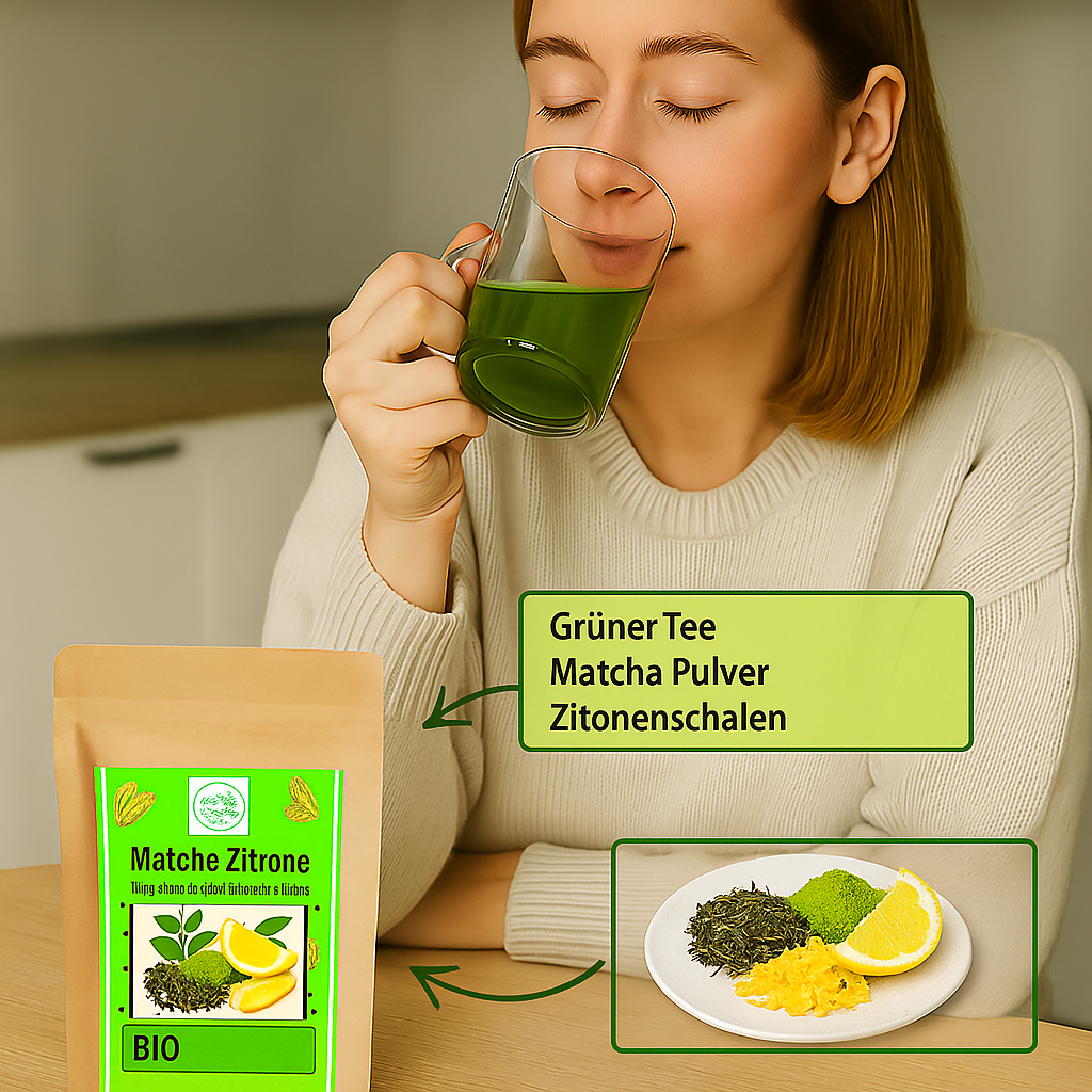 Linecase Bio Grüntee mit Matcha & Zitrone