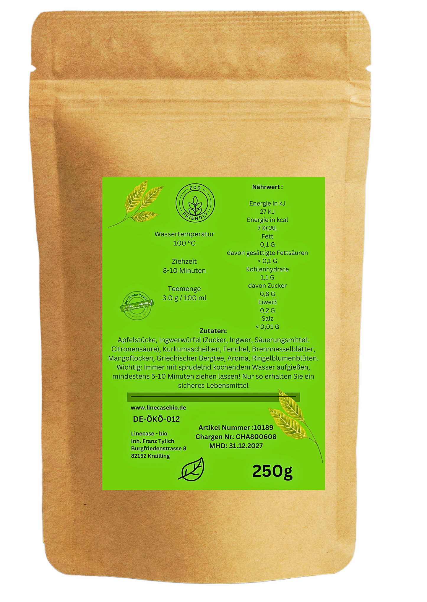 Linecase Kräutertee Mischung Sweet Kurkuma