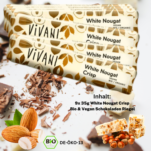 Vivani - White Nougat Crisp Schokoriegel 35g