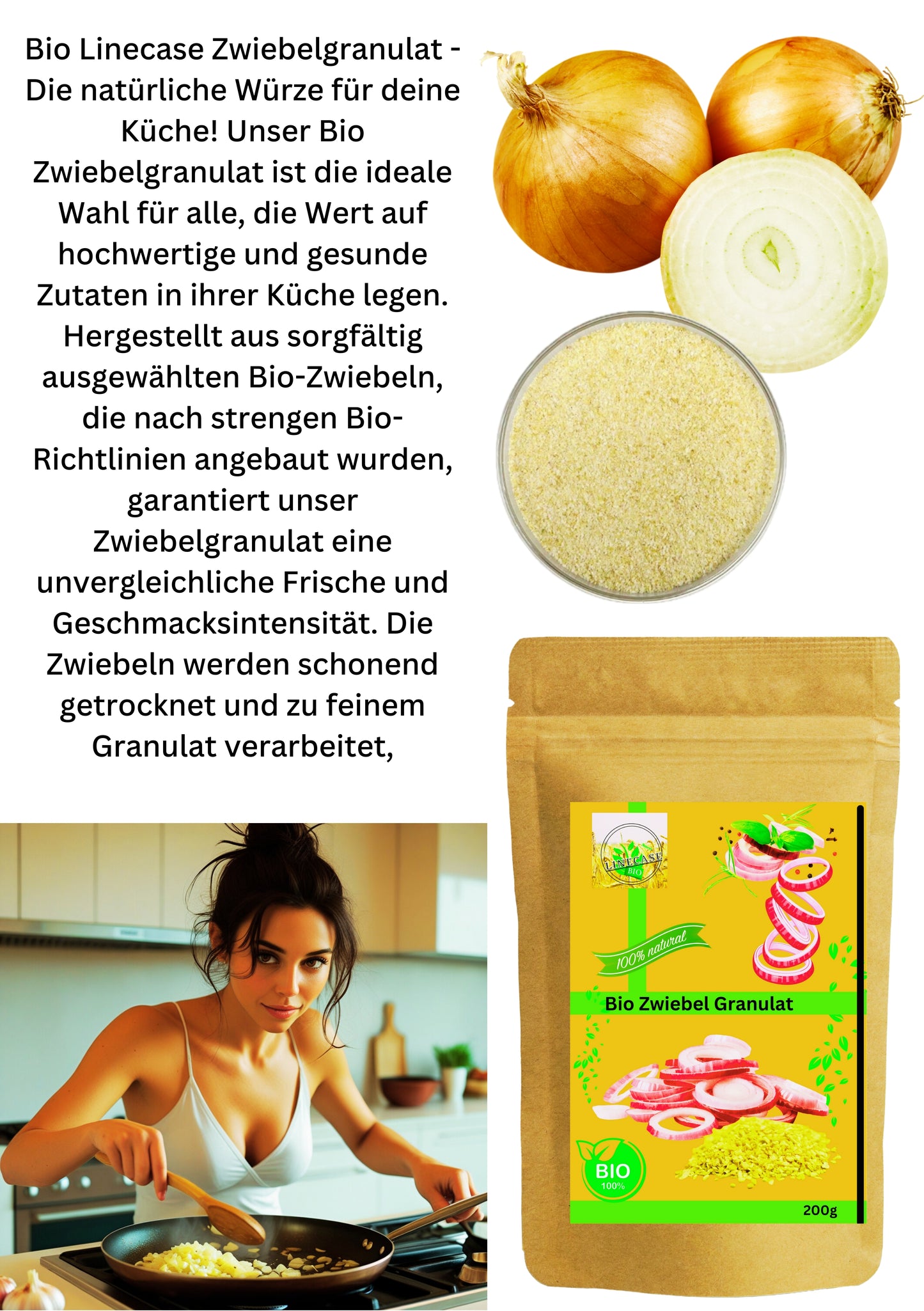 Linecase Bio Zwiebel Granulat 200g