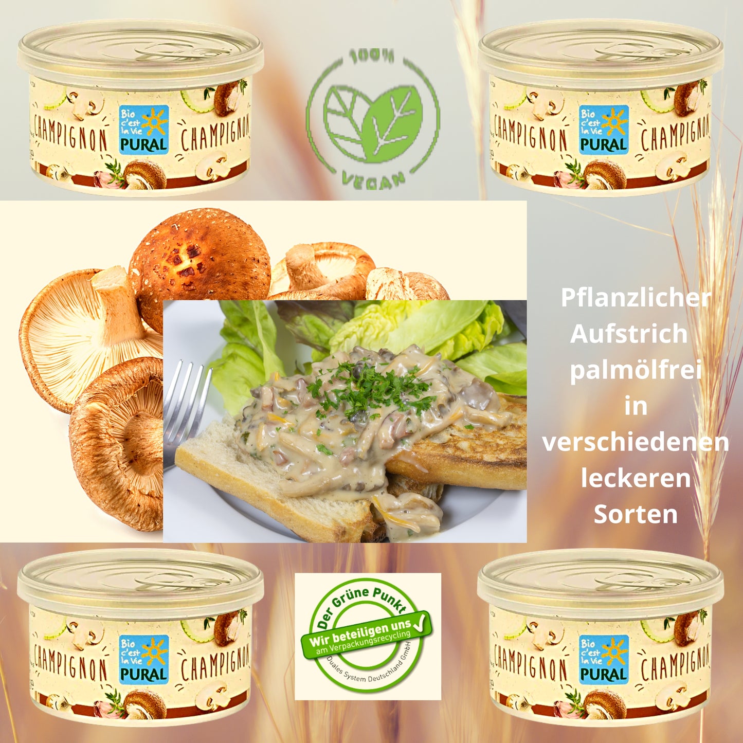 Pural Streich - Champignon| Bio&Vegan Streich