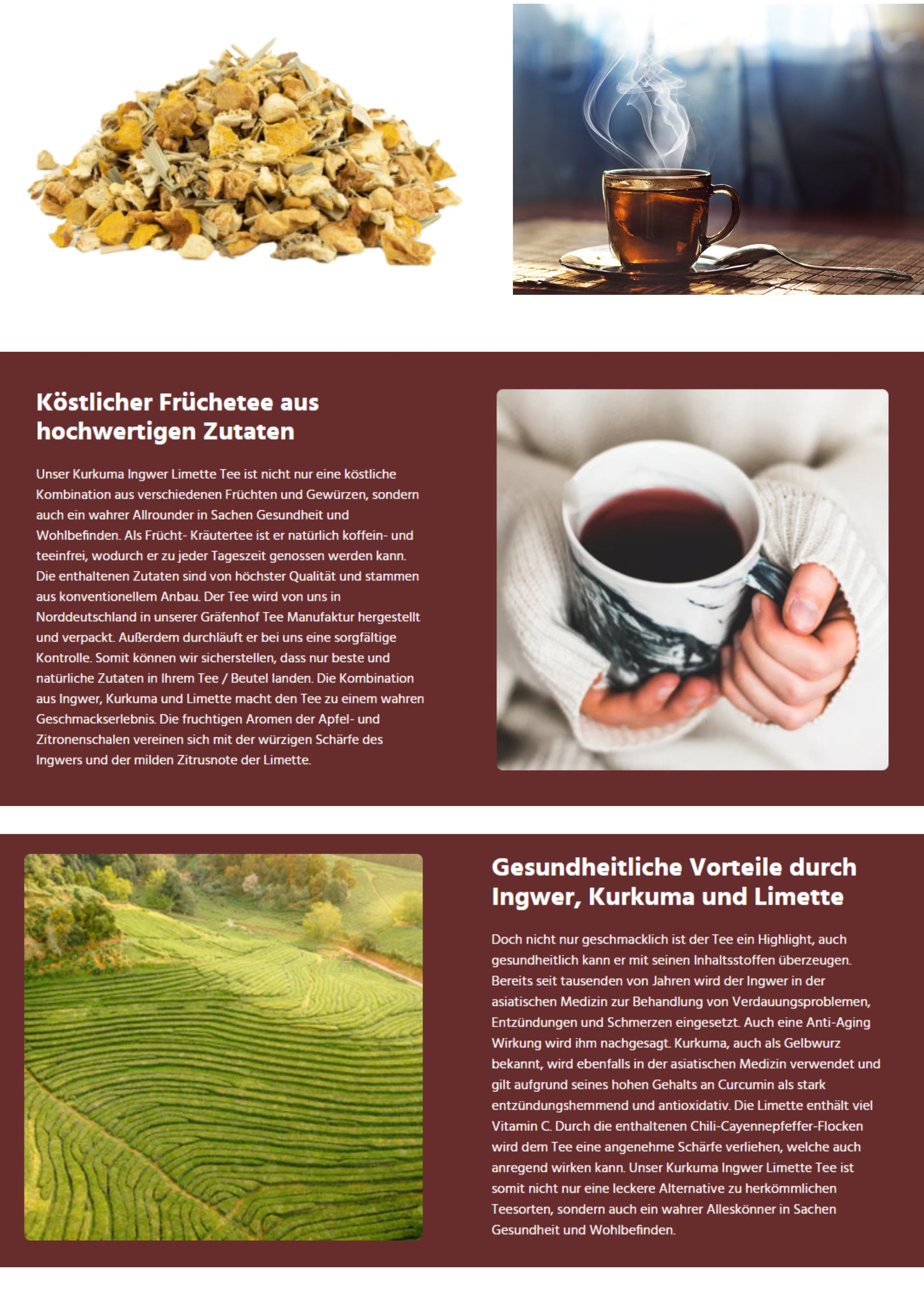 Linecase Kurkuma Ingwer Limette Tee