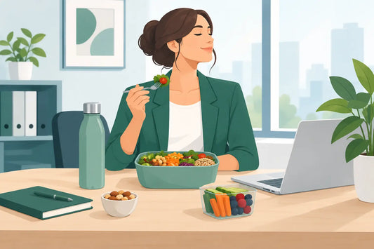 Vegane Büropause ohne Heißhunger leicht planen