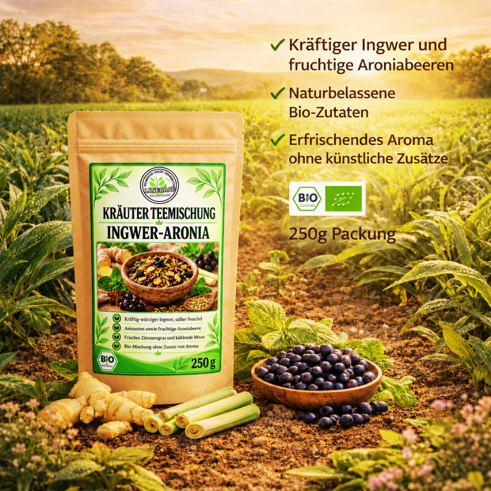 Linecase Gewürzteemischung Bio Ingwer Aronia - loser Tee