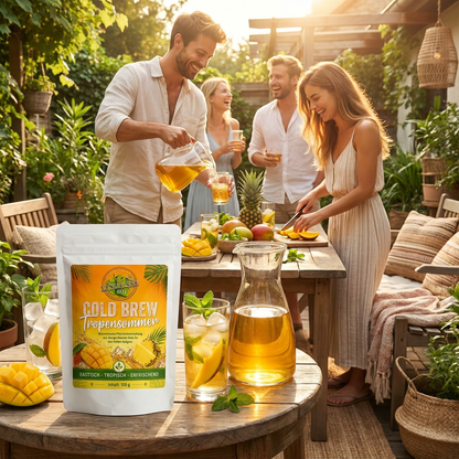 Cold Brew Tee Tropensommer| Mango Ananas Grüntee 100g| loser Grüntee
