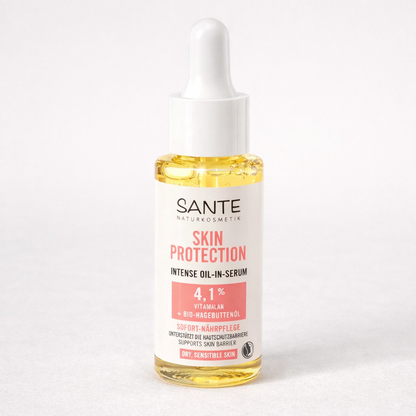 SANTE Naturkosmetik Serum mit Vitamin E, Squalan & Bio-Hagebuttenöl 30ml