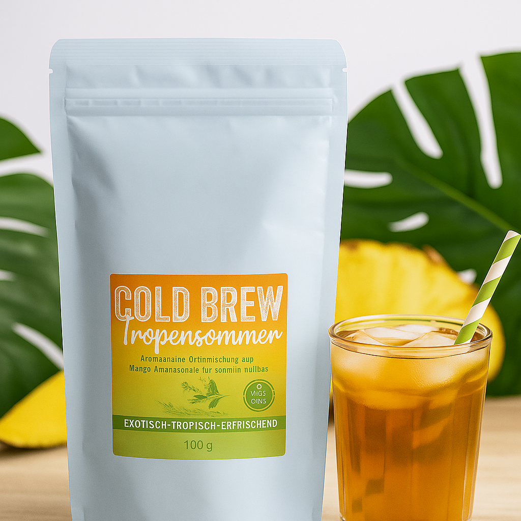 Cold Brew Tee Tropensommer| Mango Ananas Grüntee 100g| loser Grüntee