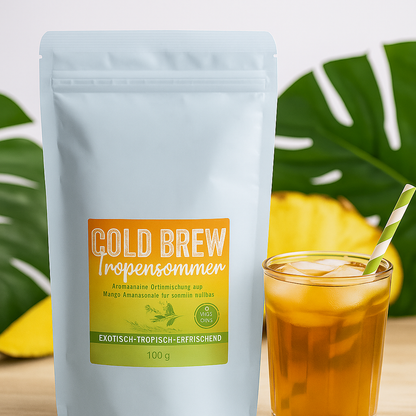 Cold Brew Tee Tropensommer| Mango Ananas Grüntee 100g| loser Grüntee