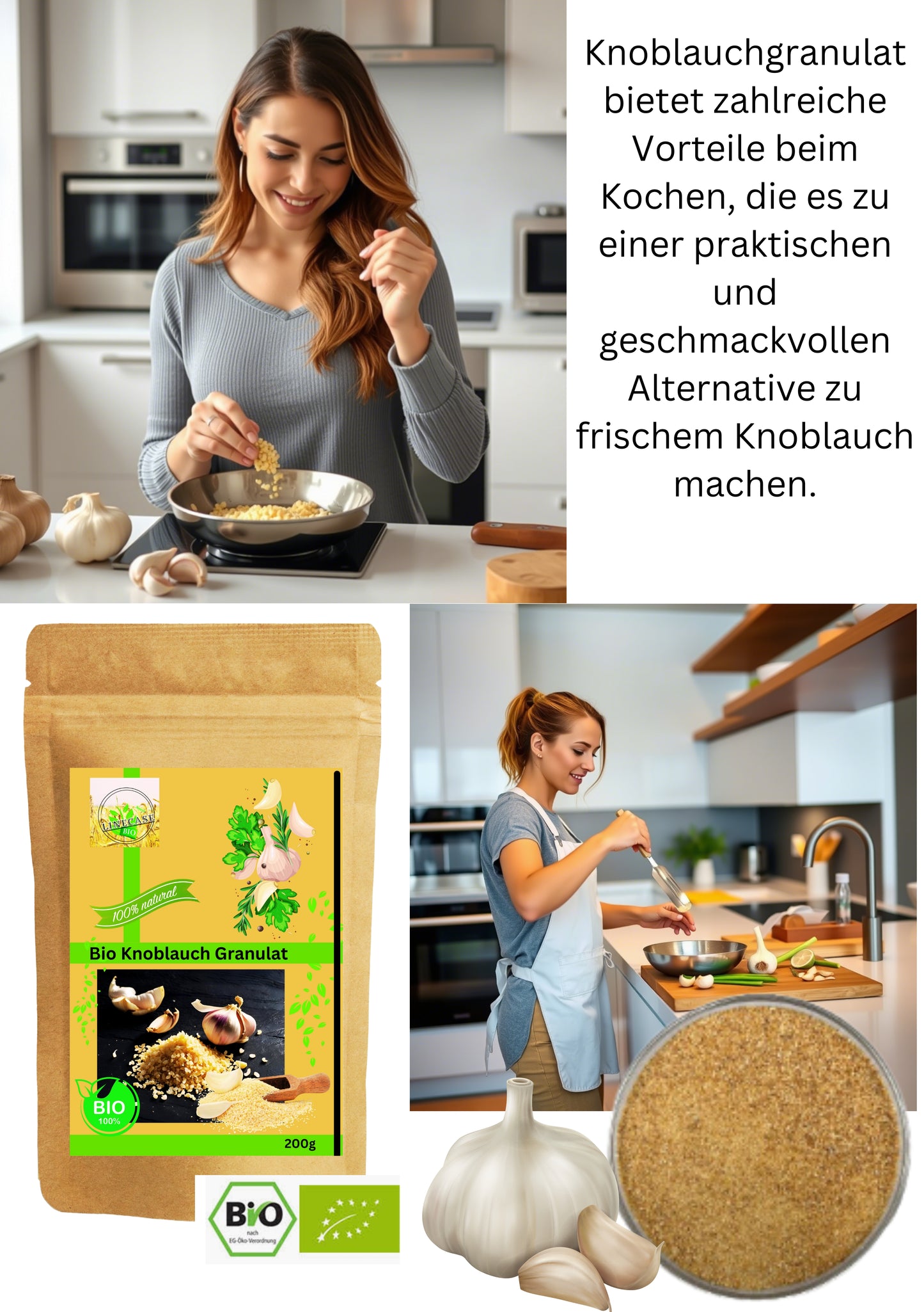 Bio Knoblauch Granulat 200g| Bio Knoblauch| Knoblauch granulat| Gewürzmischung