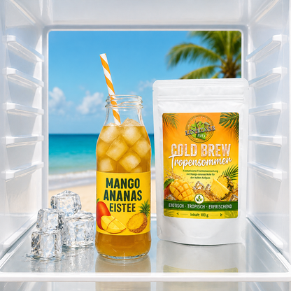 Cold Brew Tee Tropensommer| Mango Ananas Grüntee 100g| loser Grüntee
