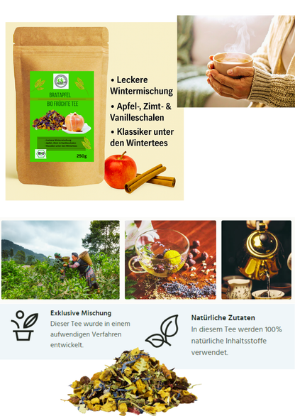 Linecase-Bio Bratapfel loser Früchte Tee