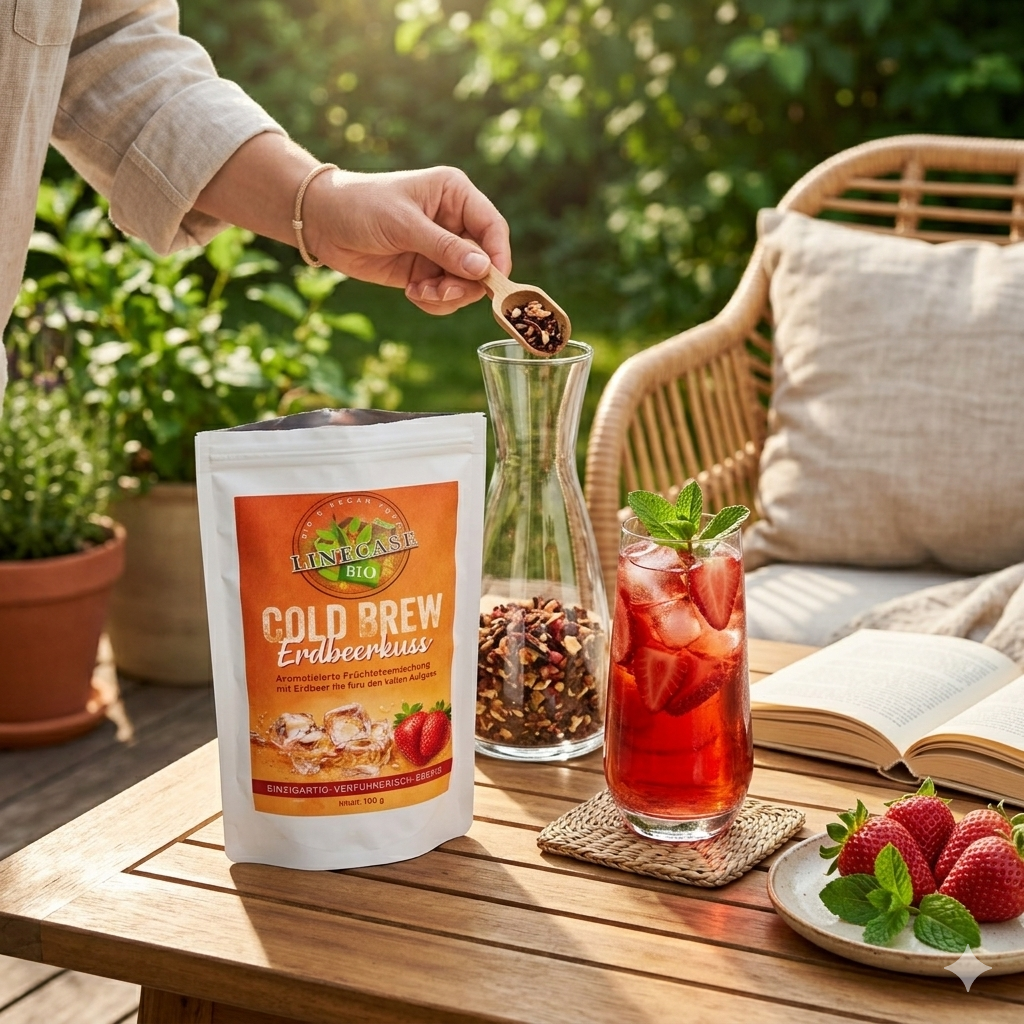 Früchteteemischung Erdbeer| Cold Brew Tee 100 g| Tee| Erdbeer Tee| Früchtetee