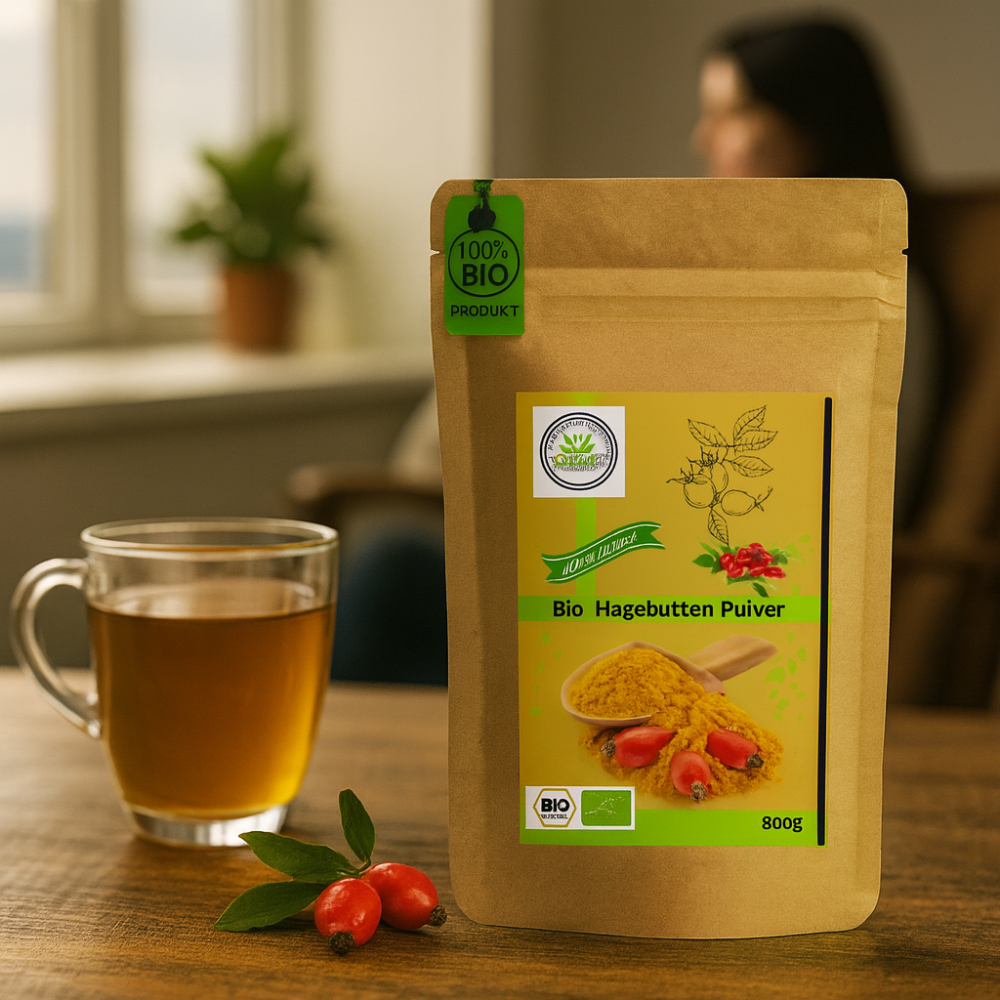 Bio Hagenbutten Pulver gemahlen 2x800g| Hagebuttenpulver| fein gemahlen| 100% Bio
