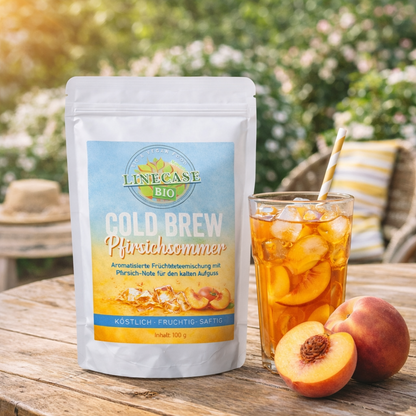 Früchteteemischung Pfirsichsommer| Cold Brew Tee 100 g| Pfirsich Tee| Tee| Früchtetee