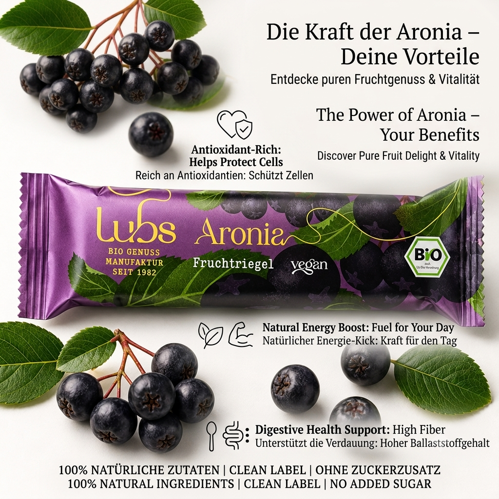 Lubs Bio & Vegan Fruchtriegel - Aronia Kirsch