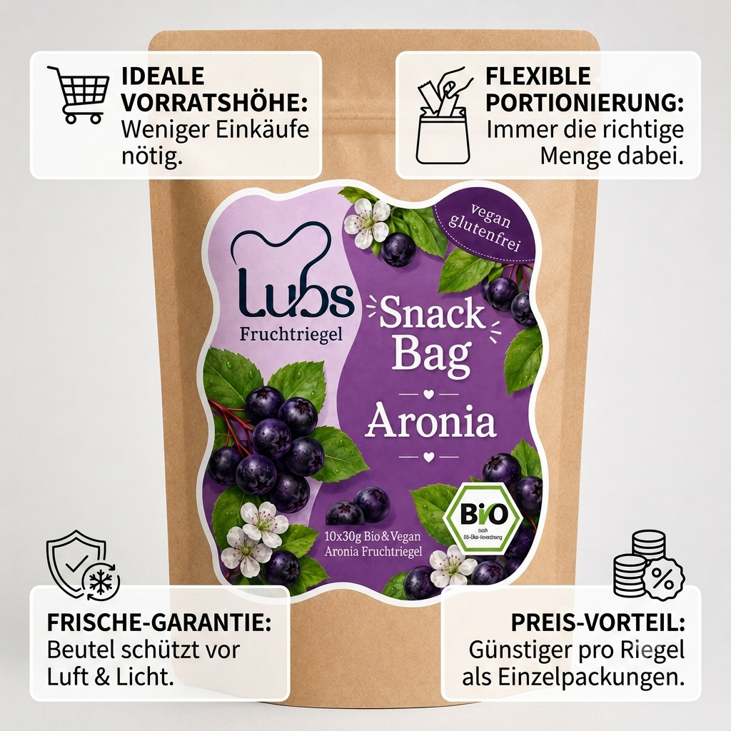 Lubs Bio & Vegan Fruchtriegel - Aronia Kirsch