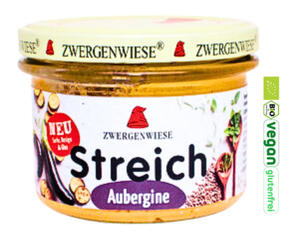 Zwergenwiese Aubergine Streich 180g| Zwergenwiese Aufstrich| Bio&Veganer Streich| Veganer Brotaufstrich