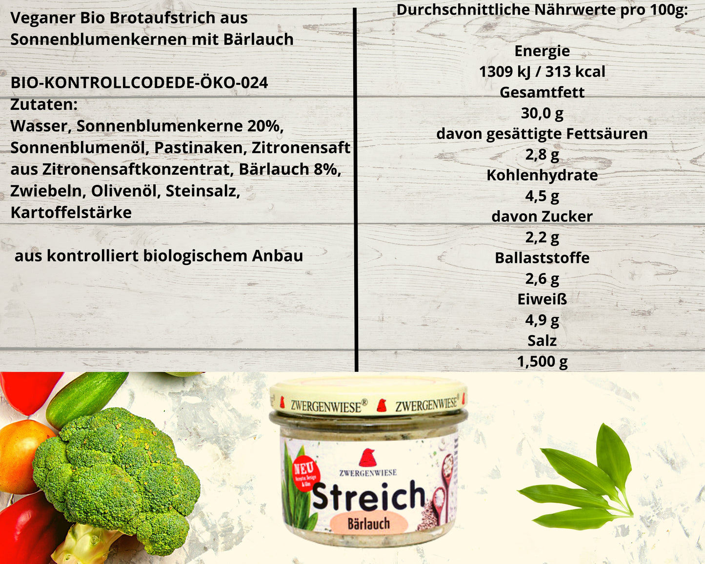 Zwergenwiese Brotaufstrich Basilikum+Bärlauch 2x180g| Veganer Streich|Zwergenwiese Brotaufstrich| Bio&Veganer Streich| Zwergenwiese