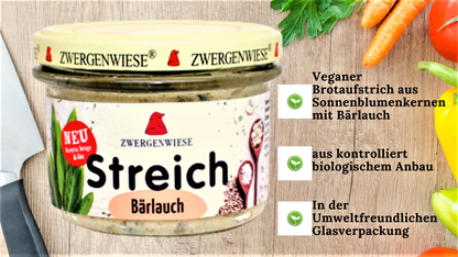 Zwergenwiese Brotaufstrich Basilikum+Bärlauch 2x180g| Veganer Streich|Zwergenwiese Brotaufstrich| Bio&Veganer Streich| Zwergenwiese