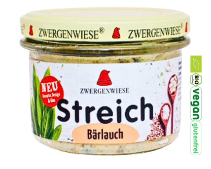 Zwergenwiese Bärlauch Streich 180g| Bio&Veganer Streich| Zwergenwiese Brotaufstriche| Veganer Streich