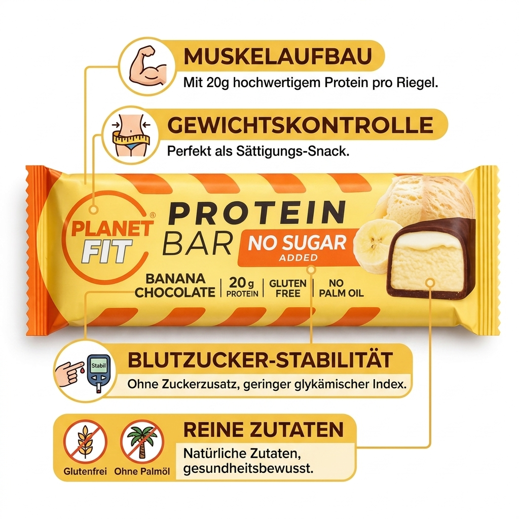 Banane Schokoladen Protein Riegel 60g
