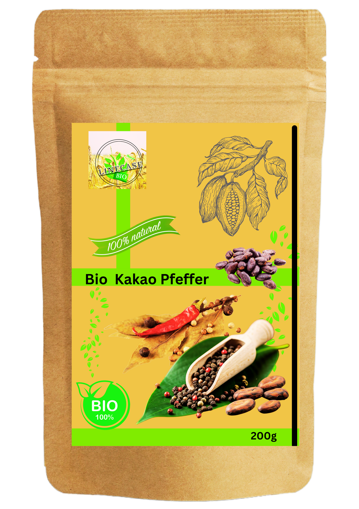 Bio Kakao Pfeffer 200g| Bio Pfeffer| Gewürzmischungen| Bio Kakao