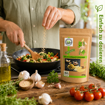 Linecase Bio Knoblauch Granulat 200 g – aromatisch, natürlich & vielseitig