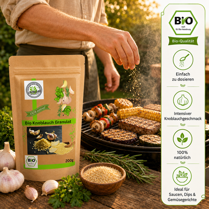 Linecase Bio Knoblauch Granulat 200 g – aromatisch, natürlich & vielseitig