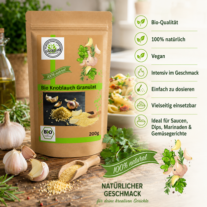 Linecase Bio Knoblauch Granulat 200 g – aromatisch, natürlich & vielseitig