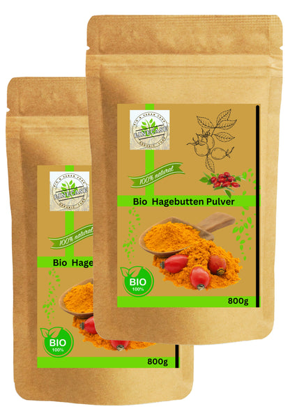 Bio Hagenbutten Pulver| Hagebutten gemahlen| Superfood| Naturprodukt mit Vitamin C