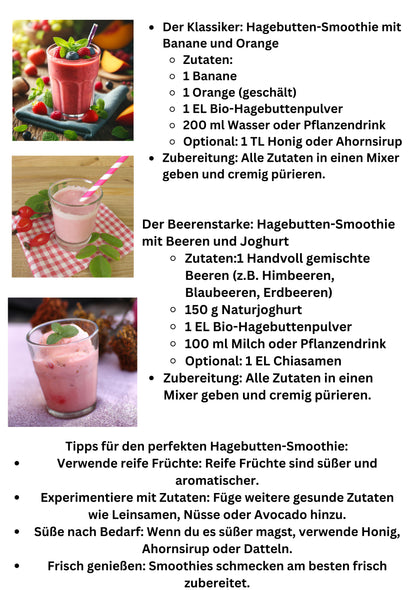 Bio Hagenbutten Pulver| Hagebutten gemahlen| Superfood| Naturprodukt mit Vitamin C