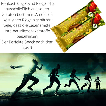 Lubs Bio & Vegan Rohkostriegel Cashwew Dattel| Dattel Rokostriegel| Fruchtriegel| Bio Riegel| Trockenfrüchte Riegel