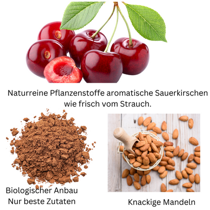 Vivani - Black Cherry Schokoladenriegel 9x35g| Bio & Vegan Schokolade| Vegane Schokolade| Dunkle Schokolade