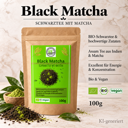 Linecase Black Matcha | Schwarztee mit Matcha 100g