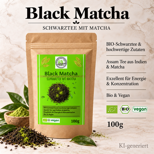 Linecase Black Matcha | Schwarztee mit Matcha 100g