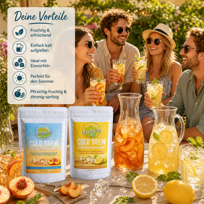 Cold Brew Probier Set 4 Sorten| Teeset 4x 100g Früchtetee Set
