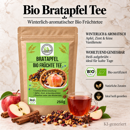 Linecase-Bio Bratapfel loser Früchte Tee