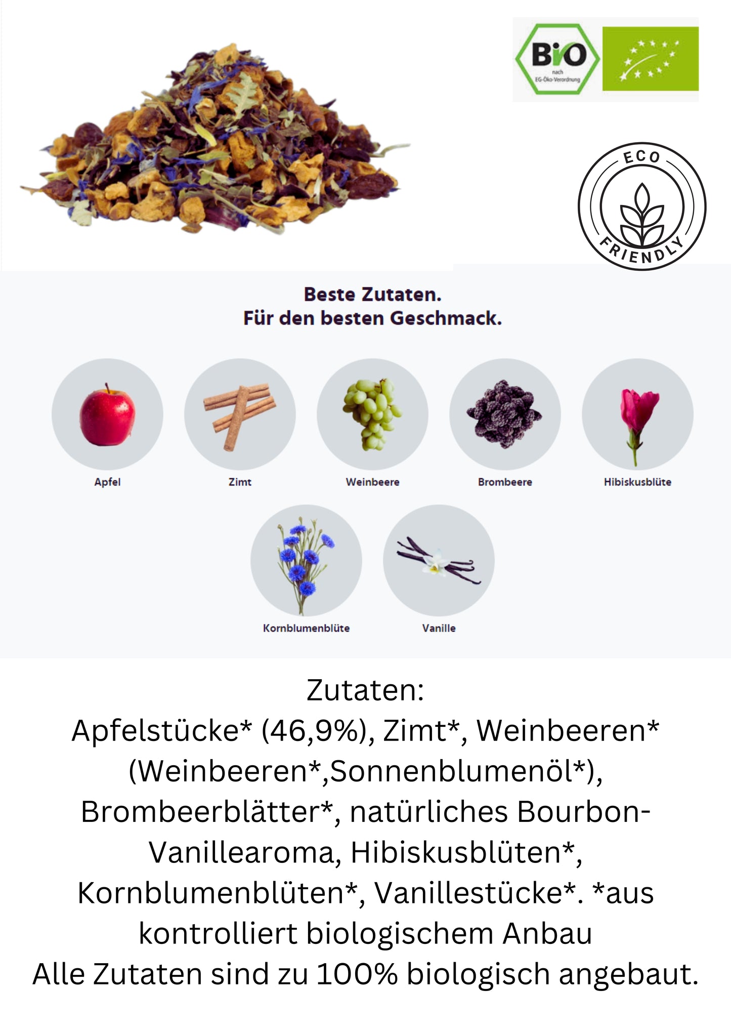 Linecase-Bratapfel Bio Früchte Tee| Tee Mischung| Früchte Tee| Aromatisierter Tee| Bratapfel Tee| Frucht Teemischung