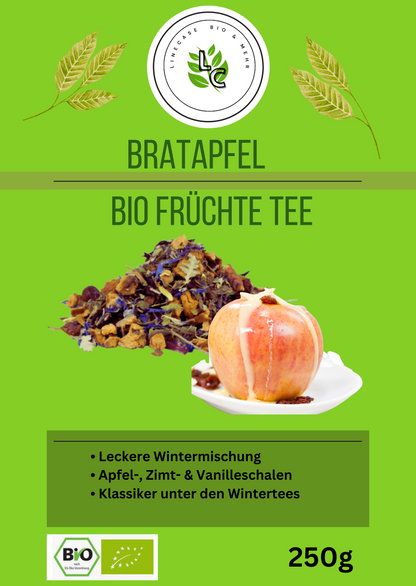 Linecase-Bratapfel Bio Früchte Tee| Tee Mischung| Früchte Tee| Aromatisierter Tee| Bratapfel Tee| Frucht Teemischung